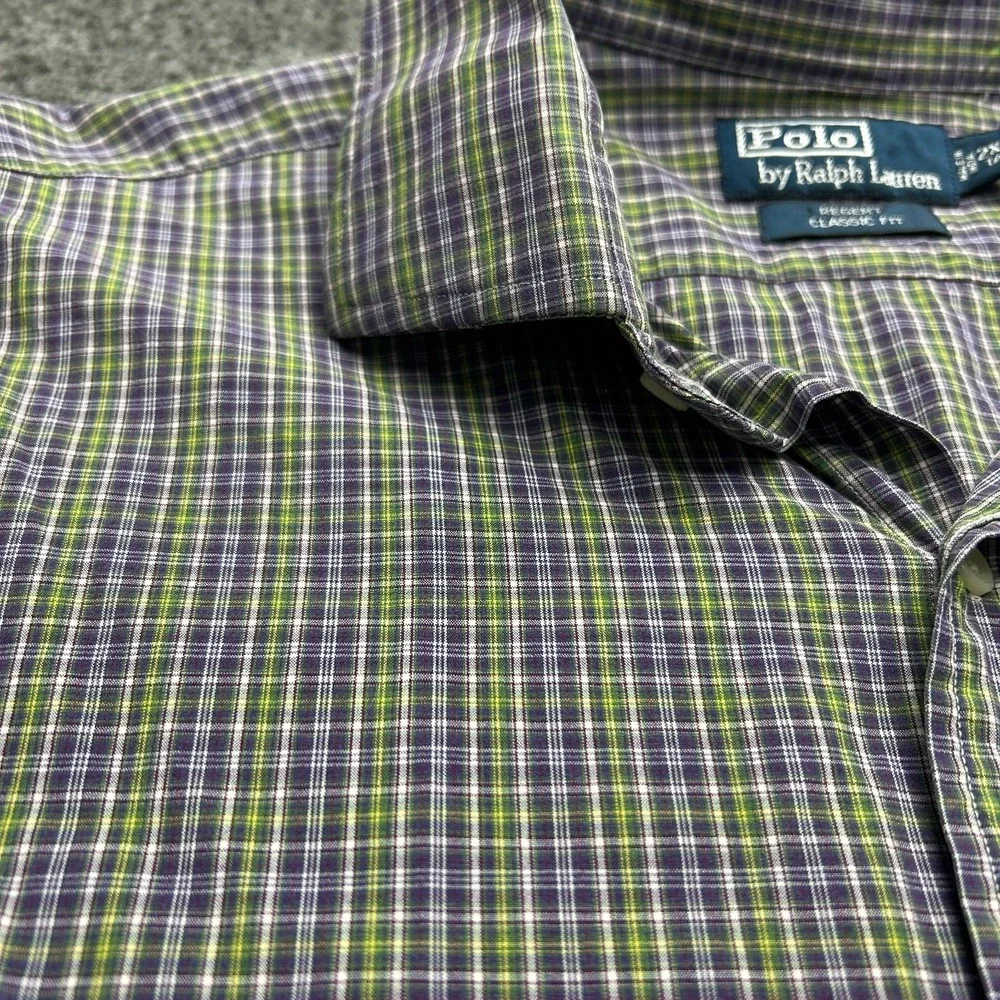 Polo Ralph Lauren Regent Classic Fit Plaid Button Up Shirt Mens Size 2XLT Tall‎